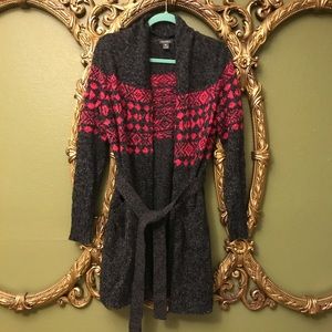 Eddie Bauer Belted Cardigan. Medium.